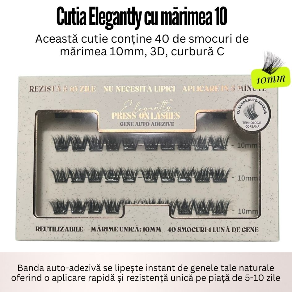 Gene Auto-Adezive Press-On Elegantly™ I MĂRIME UNICĂ