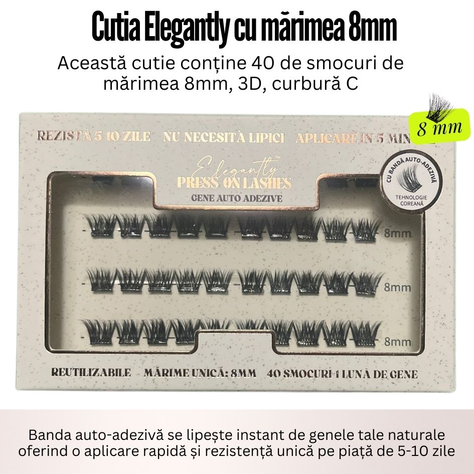 Gene Auto-Adezive Press-On Elegantly™ I MĂRIME UNICĂ